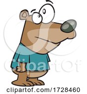 Cartoon Baby Bear Wearing A Tee Shirt by toonaday