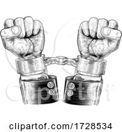 Business Suit Hands Chained Vintage Style Concept