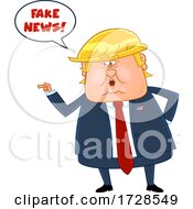 Poster, Art Print Of Donald Trump Exclaiming Fake News