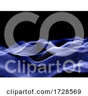 Poster, Art Print Of 3d Flowing Particles Background With Shallow Depth Of Field