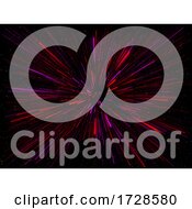 Poster, Art Print Of 3d Abstract Space Background With Warp Tunnel Effect