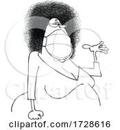 Cartoon Woman Wearing A Mask And Presenting by djart