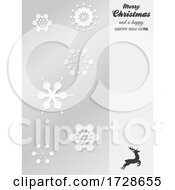 Christmas Copy Space With Text And Snowflakes