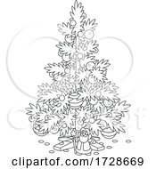 Poster, Art Print Of Decorated Christmas Tree And Mini Santa
