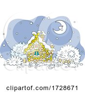 Poster, Art Print Of Cute Cabin On A Winter Night