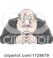 Cartoon Fat Politician Or Business Man by Alex Bannykh
