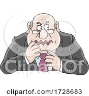 Cartoon Fat Politician Or Business Man