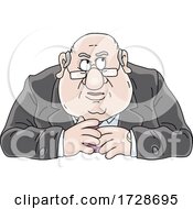 Cartoon Fat Politician Or Business Man