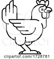 Chicken Sign Label Icon Concept