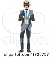Poster, Art Print Of Mature Black Business Man Mascot Concept