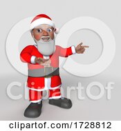 Poster, Art Print Of 3d Hispanic Santa Claus On A Shaded Background