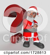 3d Hispanic Santa Claus On A Shaded Background by KJ Pargeter