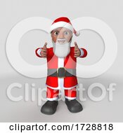 Poster, Art Print Of 3d Hispanic Santa Claus On A Shaded Background