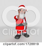 Poster, Art Print Of 3d Hispanic Santa Claus On A Shaded Background