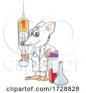 Poster, Art Print Of Rat Lab Cartoon Fight Against New Covid 19 Coronavirus Pneumonia