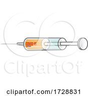 Syringe With Vaccine Against Covid 19 Coronavirus by Domenico Condello