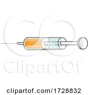 Syringe With Vaccine Against Covid 19 Coronavirus