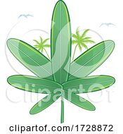 Cannabis Marijuana Pot Leaf Made Of Surfboards