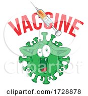 Poster, Art Print Of Screaming Corona Virus With Vaccine Text