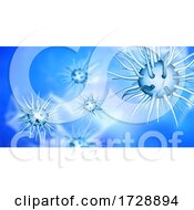 Poster, Art Print Of 3d Medical Banner Design With Abstract Virus Cells
