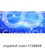 Christmas Banner With Snowflakes And Stars Design