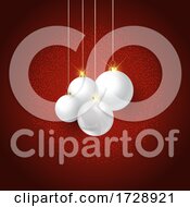 Poster, Art Print Of Christmas Baubles Background