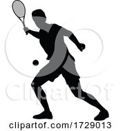 Poster, Art Print Of Tennis Silhouette Sport Player Man