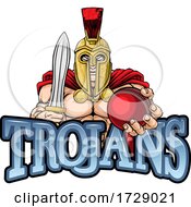 Poster, Art Print Of Trojan Spartan Cricket Sports Mascot