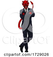 Poster, Art Print Of Devil Evil Businessman In Suit