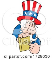 Poster, Art Print Of Uncle Same Holding The Us Constitution