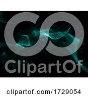 Poster, Art Print Of 3d Modern Techno Background With Flowing Particles