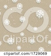 Poster, Art Print Of Christmas Snowflakes On Grunge Cardboard Background