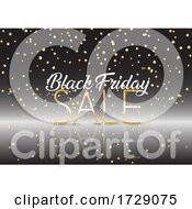 Poster, Art Print Of Black Friday Sale Background With Gold Confetti