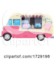 Poster, Art Print Of Cotton Candy Food Vendor Truck