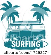 Poster, Art Print Of Surfing Design