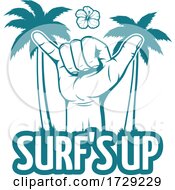 Poster, Art Print Of Surfing Surfs Up Design