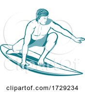 Poster, Art Print Of Surfing Design