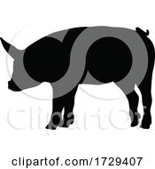 Poster, Art Print Of A Pig Silhouette Farm Animal Graphic