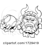 Viking Baseball Ball Sports Mascot Cartoon