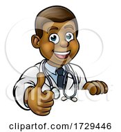 Poster, Art Print Of Doctor Cartoon Character Thumbs Up