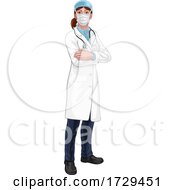 Poster, Art Print Of Doctor Woman In Medical Ppe Mask