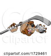 Bear Ice Hockey Player Animal Sports Mascot by AtStockIllustration