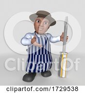 3d Butcher Man On A Shaded Background by KJ Pargeter