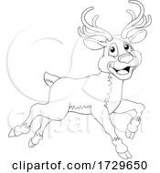 Poster, Art Print Of Christmas Reindeer Cartoon