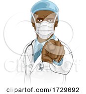 Poster, Art Print Of Doctor In Ppe Mask Pointing Needs You