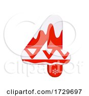 Christmas Number 4 3d Xmas Digit Suitable For Celebration Santa Claus Or Winter Related Subjectson A White Background