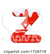 Christmas Letter Z Uppercase 3d Xmas Suitable For Celebration Santa Claus Or Winter Related Subjects On A White Background