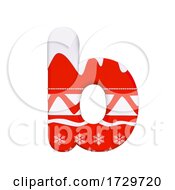 Christmas Letter B Lowercase 3d Xmas Suitable For Celebration Santa Claus Or Winter Related Subjects On A White Background