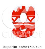 Poster, Art Print Of Christmas Letter G Small 3d Xmas Suitable For Celebration Santa Claus Or Winter Related Subjects On A White Background