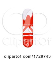 Poster, Art Print Of Christmas Letter I Capital 3d Xmas Suitable For Celebration Santa Claus Or Winter Related Subjects On A White Background
